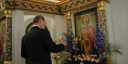 Президент России В.В. Путин в Новодевичьем монастыре